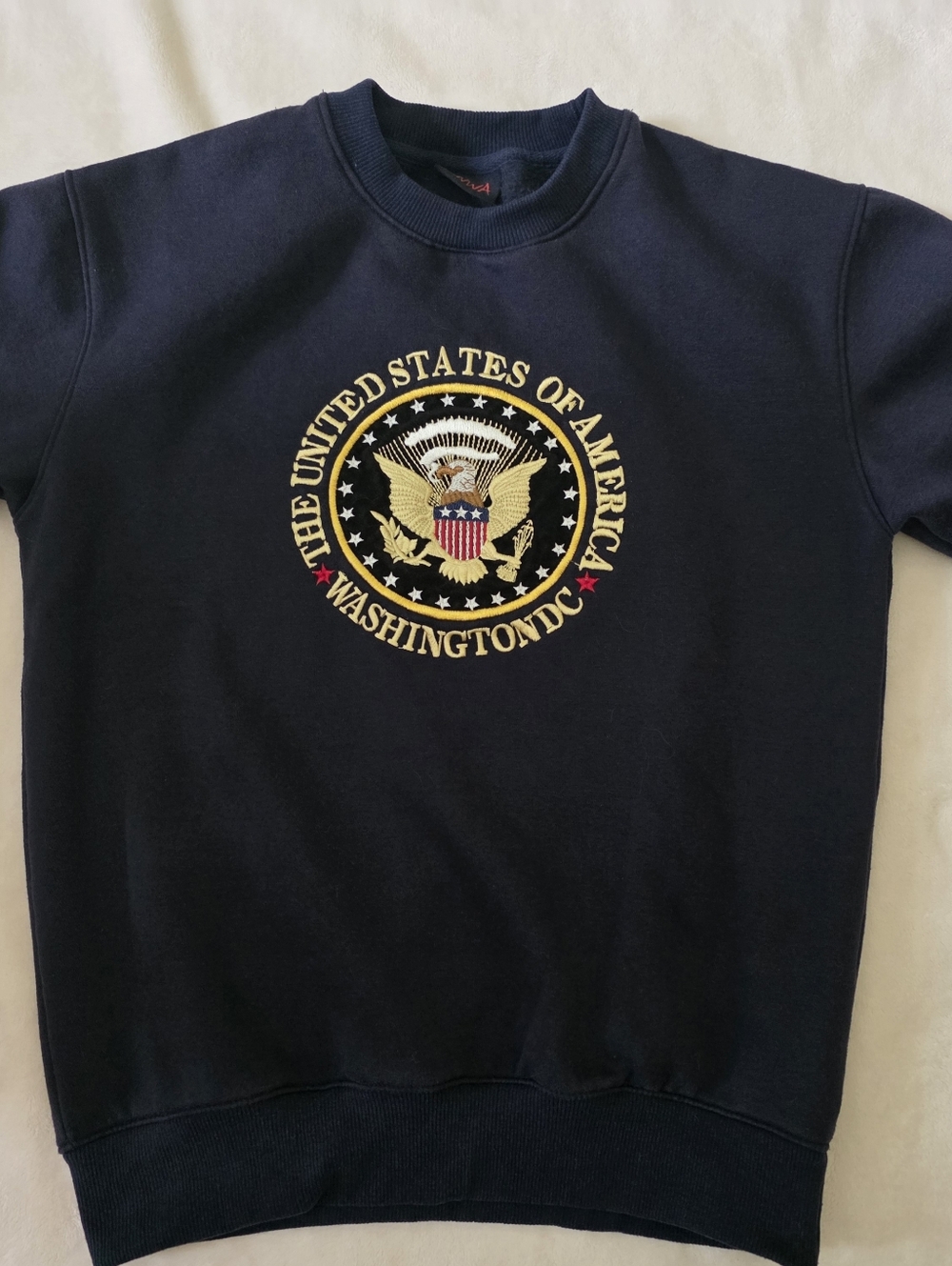 United States Of America Presidential Seal Embroidered Sweatshirt Size Small